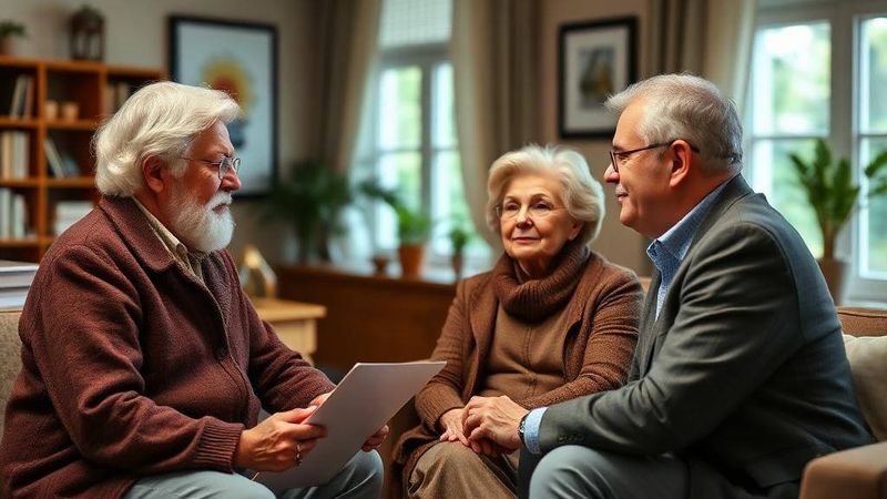 Couple senior discutant d'assurance vie avec conseiller – Ouvrir un cabinet de courtage en assurance : guide complet