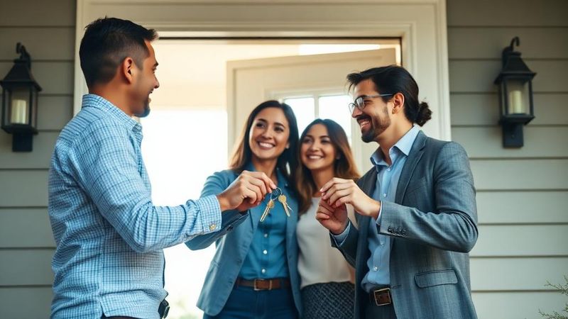 Famille recevant les clés de leur nouvelle maison – Devenir courtier sans diplôme : la voie de la formation de 150 heures
