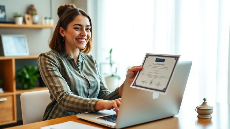 Professionnelle célébrant l'obtention d'un certificat – Financement formation demandeur d'emploi : toutes les aides disponibles